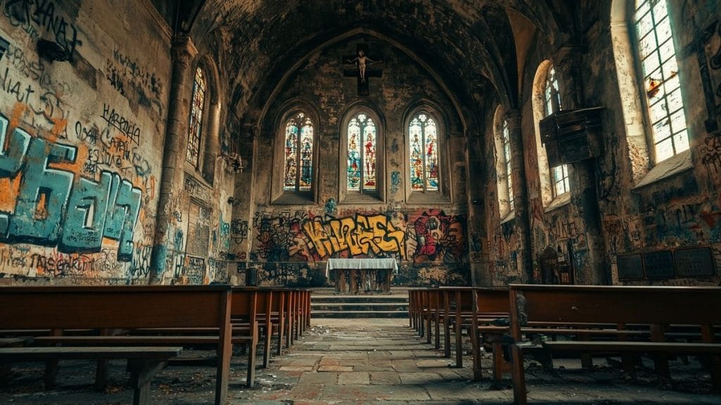 «Ustedes serán todos aniquilados, DZ Mafia» : un graffiti amenazante profanado sobre una capilla marsellesa