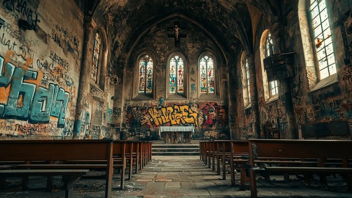 «Ustedes serán todos aniquilados, DZ Mafia» : un graffiti amenazante profanado sobre una capilla marsellesa