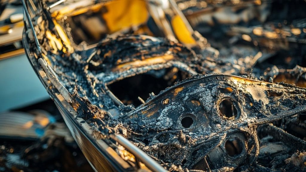 Incendiary devastation: Three yachts consumed by flames in a Marseille marina