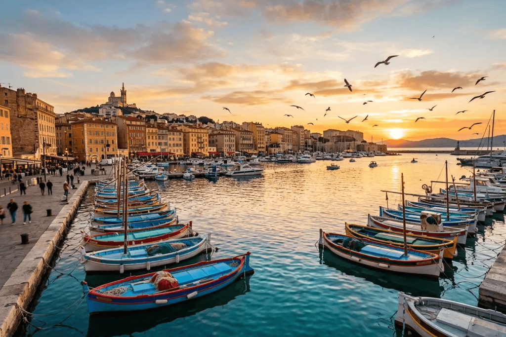 Quels lieux de Marseille ornent les affiches décoratives